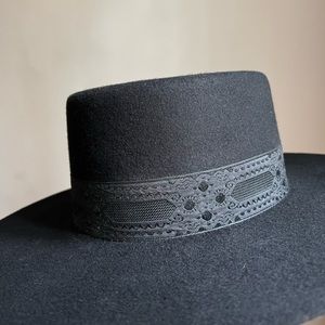 All black lack of color Sierra wool hat